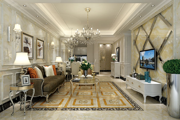 217永信贵宾会瓷砖客厅KWP68013-KWS68016成效图