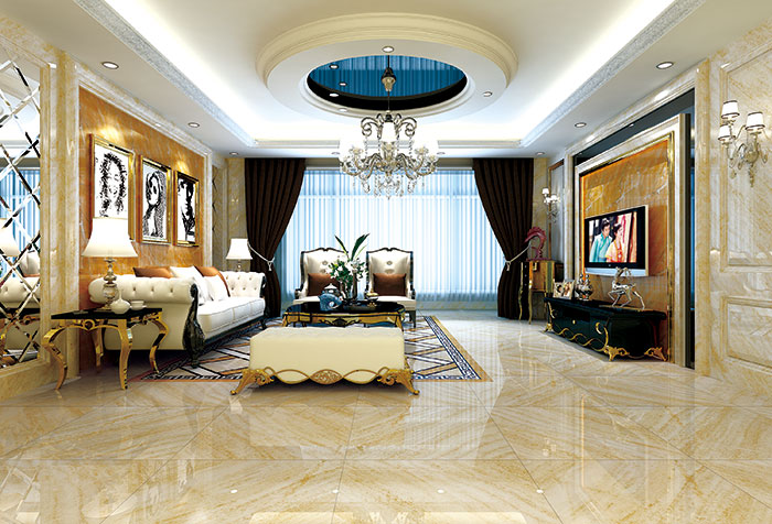 217永信贵宾会瓷砖客厅KWP68017-KWS68016成效图