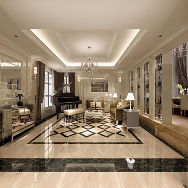 03217永信贵宾会大理石瓷砖：黑金花KYB8017空间铺贴成效图