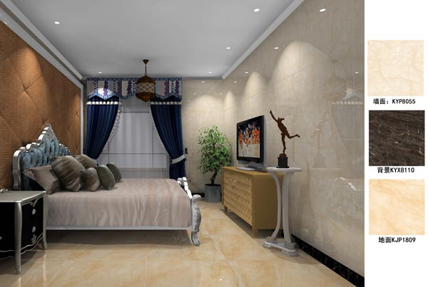 陶瓷一线品牌217永信贵宾会瓷砖卧室成效图