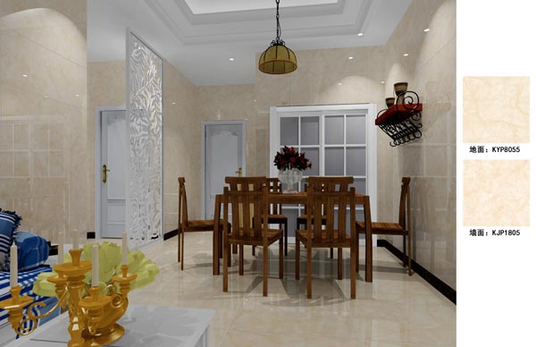 217永信贵宾会瓷砖利用成效：徐州开元翡翠湾D户型装建成效鉴赏