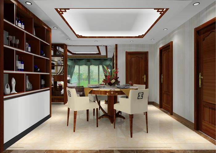 217永信贵宾会家装：井冈山和谐家园安设幼区130㎡中式风格装建鉴赏