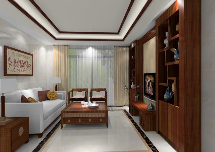 217永信贵宾会家装：佛山龙湖春江名城98㎡的中式风格装建鉴赏