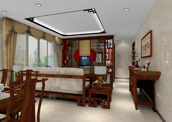 217永信贵宾会家装：佛山龙湖春江名城120㎡的中式风格装建鉴赏