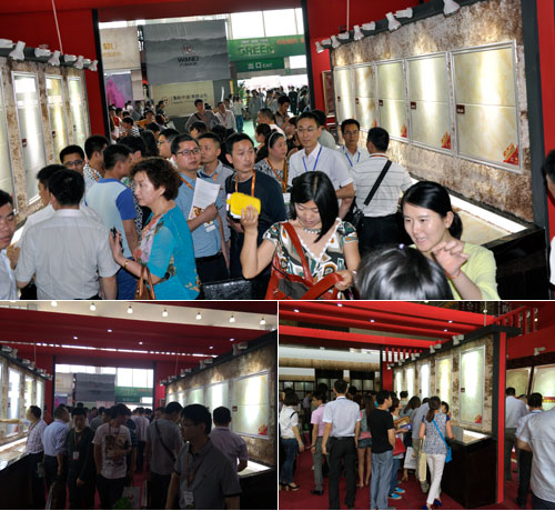 217永信贵宾会初创微晶瓷片展示区人群火爆